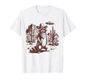 Raccoon Ufo Western Alien 90S Cowboy T-Shirt - Graphic Print Men Women - T-Shirt, Sweatshirt, Hoodie