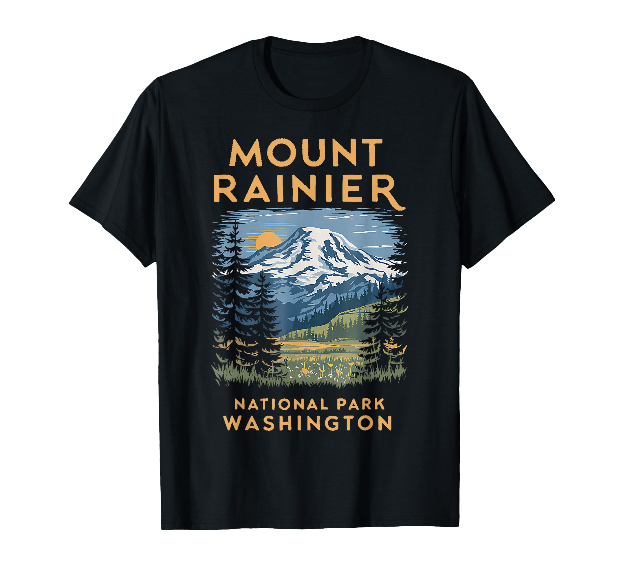 Stunning Mount Rainier National Park T-Shirt - Novelty Apparel for Adults - T-Shirt, Sweatshirt, Hoodie