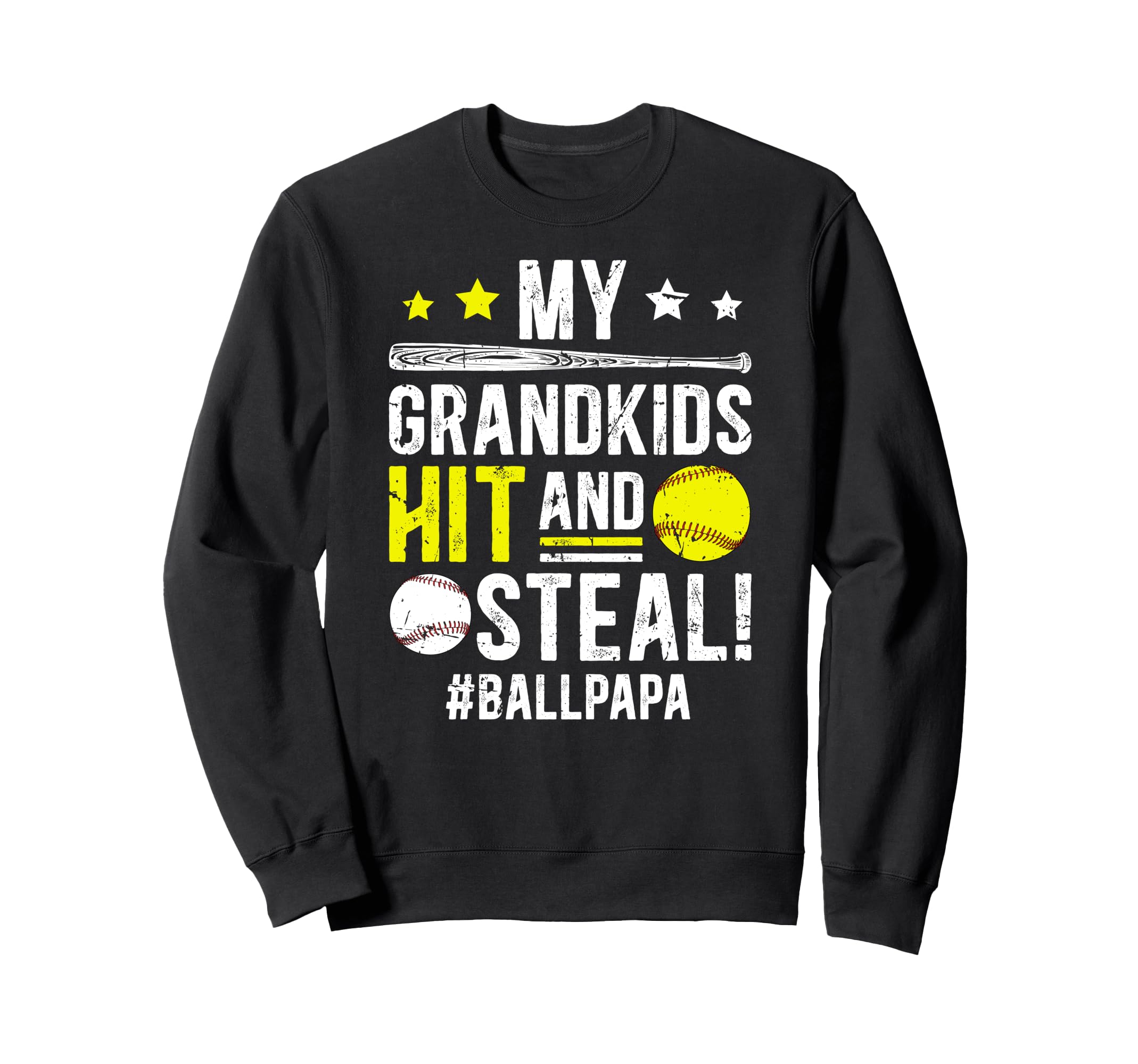 My Grandkids Hit And Steal Ball Sweatshirt - Novelty Apparel for Adults - T-Shirt, Sweatshirt, Hoodie