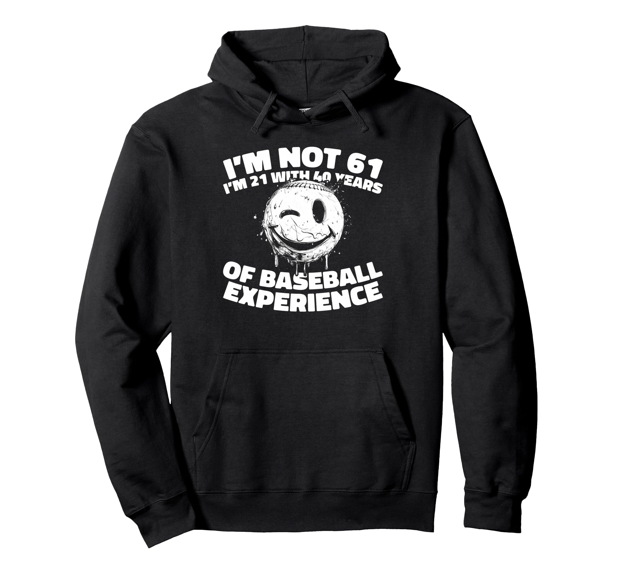 61Th Birthday Baseballer Player Hoodie - Aesthetic Graphic for Adults - T-Shirt, Sweatshirt, Hoodie