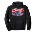 Baseball Mom Usa Flag Patriotic July Hoodie - Custom Art Print for Adults - T-Shirt, Sweatshirt, Hoodie