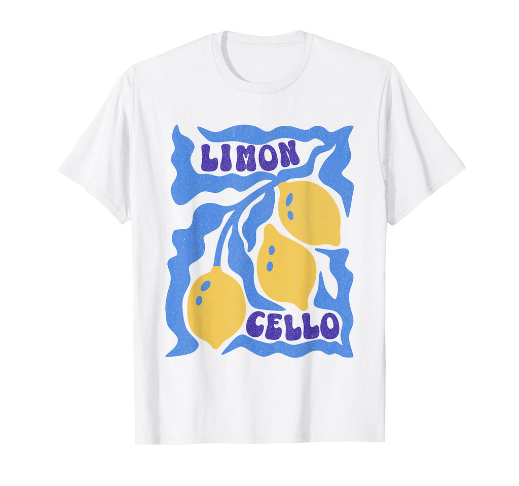 Limoncello Boho Floral Lemon Italy T-Shirt - Fun Novelty Design for Adults - T-Shirt, Sweatshirt, Hoodie