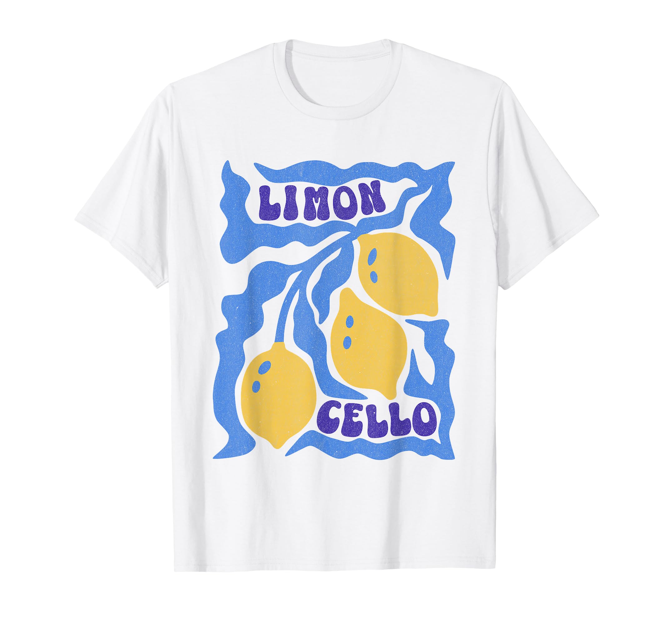 Limoncello Boho Floral Lemon Italy T-Shirt - Fun Novelty Design for Adults - T-Shirt, Sweatshirt, Hoodie