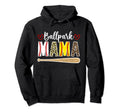 Ballpark Mama Softball Baseball Mom Hoodie - Aesthetic Graphic Unisex - T-Shirt, Sweatshirt, Hoodie
