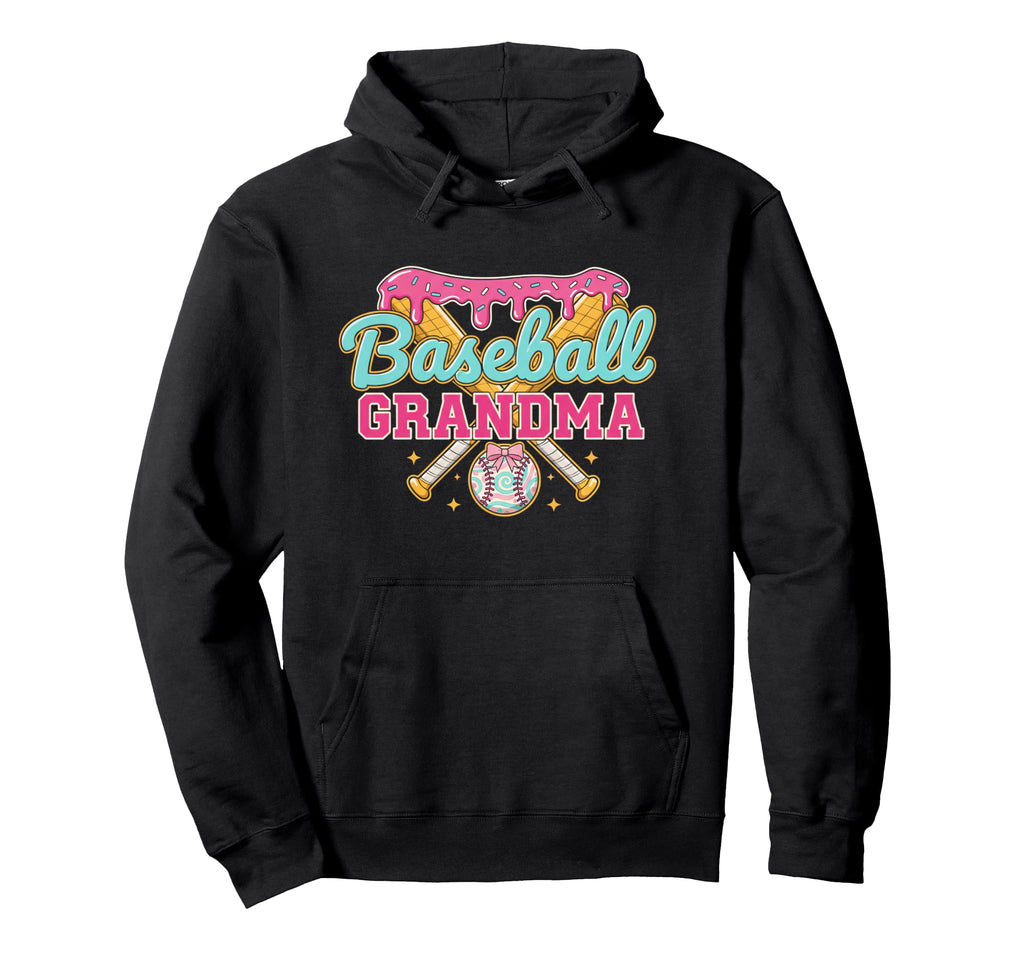 Baseball Grandma Grandparent Pride Pastel Hoodie - Graphic Print Men Women - T-Shirt, Sweatshirt, Hoodie