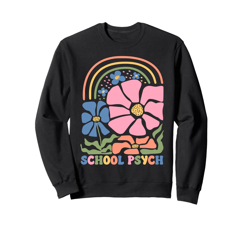 Boho Floral School Psych Sweatshirt - Casual Everyday Wear Men Women - T-Shirt, Sweatshirt, Hoodie