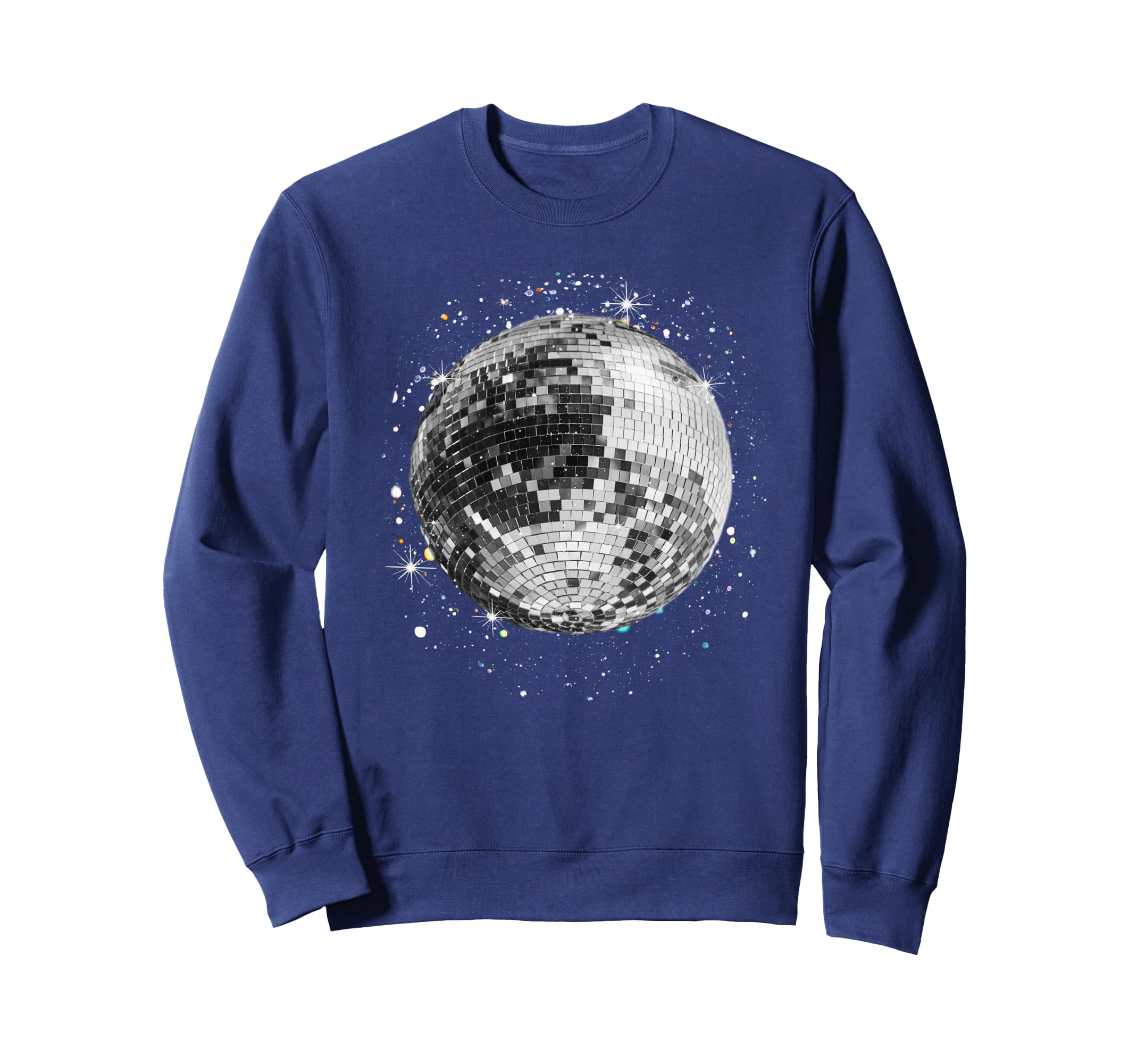 Black And White Disco Ball Club Sweatshirt - Casual Everyday Wear Unisex - T-Shirt, Sweatshirt, Hoodie