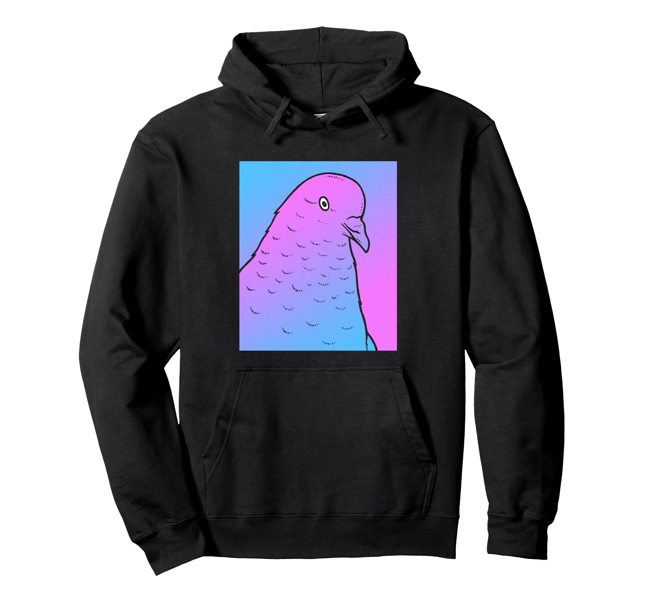 Vaporwave Pigeon Aesthetic Pastel Goth Bird Hoodie - Graphic Print Unisex - T-Shirt, Sweatshirt, Hoodie