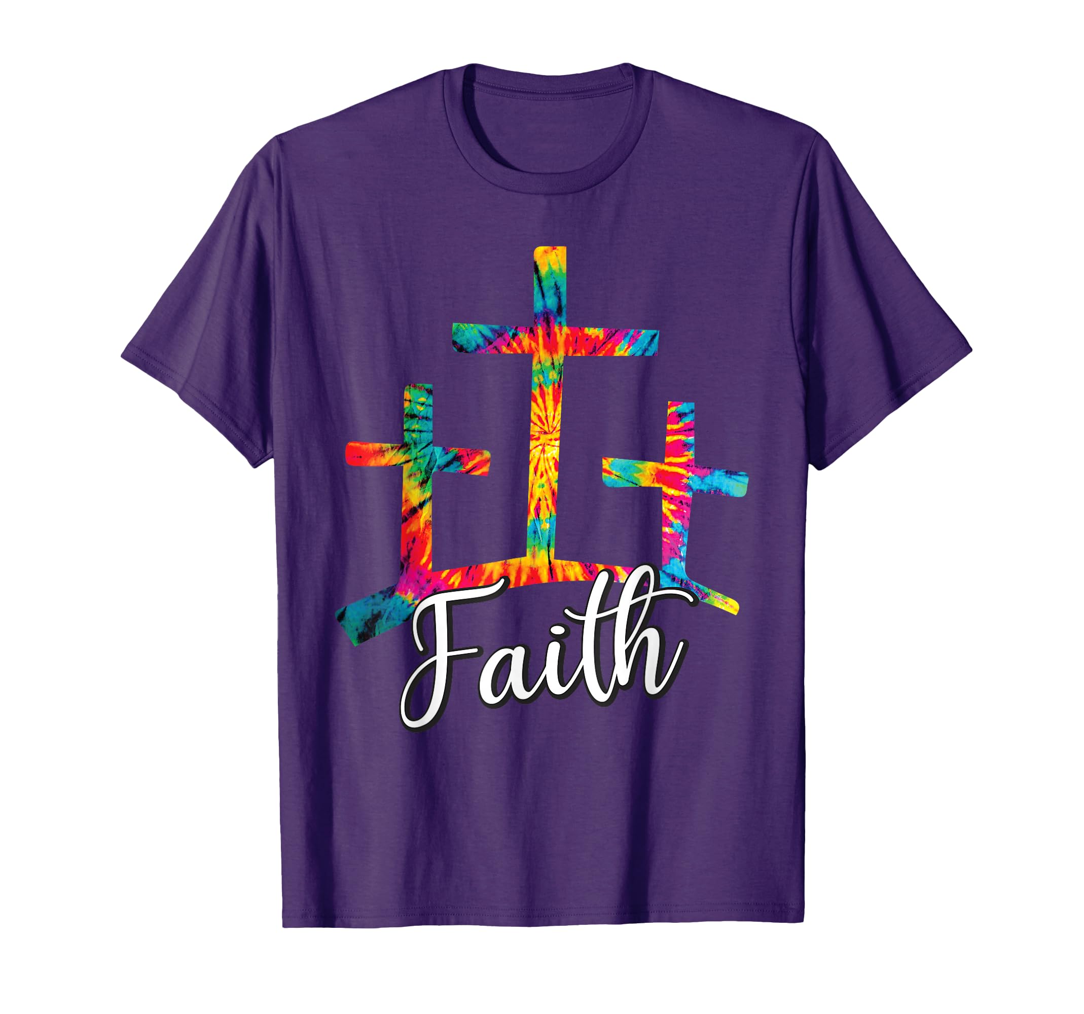 Faith Jesus Christian Cross Tie Dye T-Shirt - Unique Graphic for Adults - T-Shirt, Sweatshirt, Hoodie