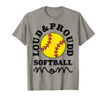 Loud And Proud Softball Mom Baseball T-Shirt - Unique Graphic for Adults - T-Shirt, Sweatshirt, Hoodie