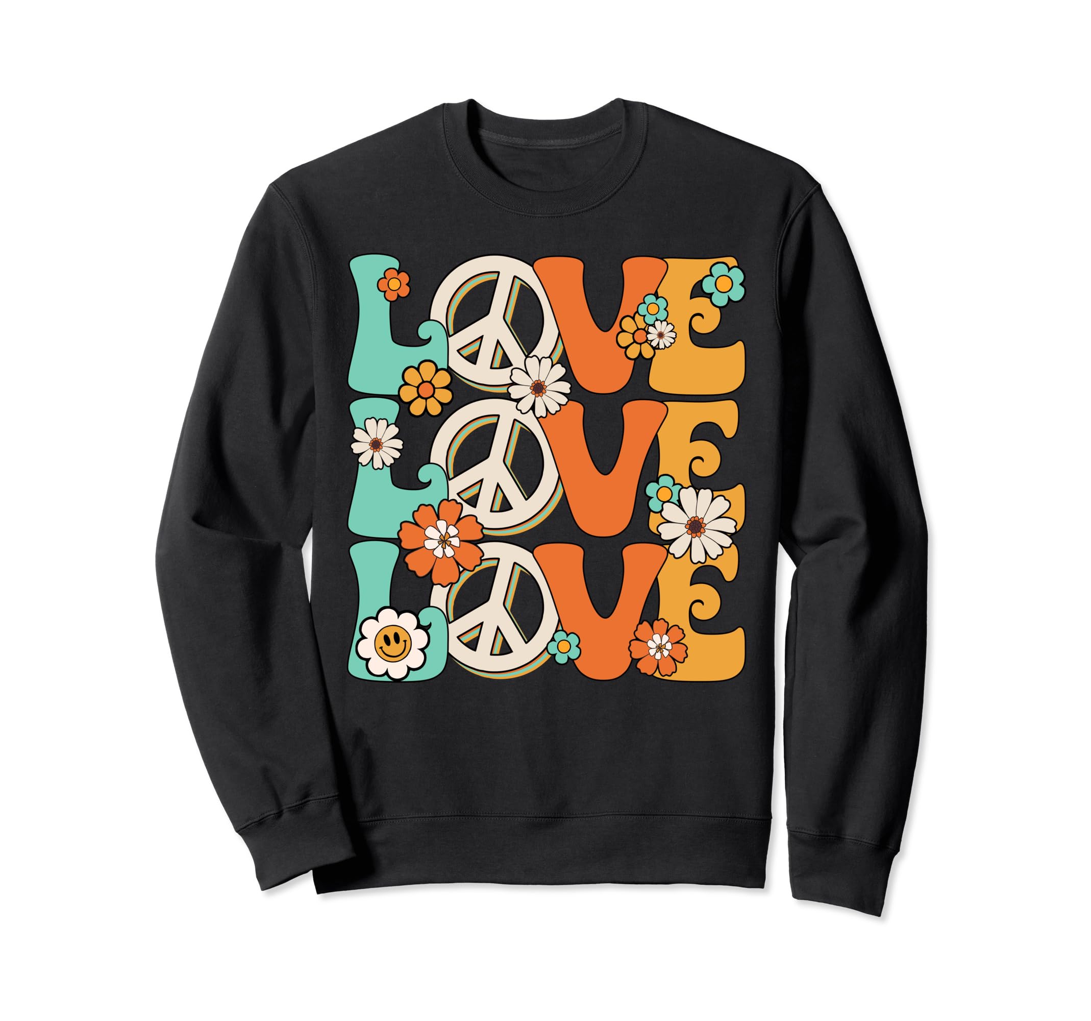 Peace Sign Love 60 S 70 S Shirts Sweatshirt - Novelty Apparel Men Women - T-Shirt, Sweatshirt, Hoodie