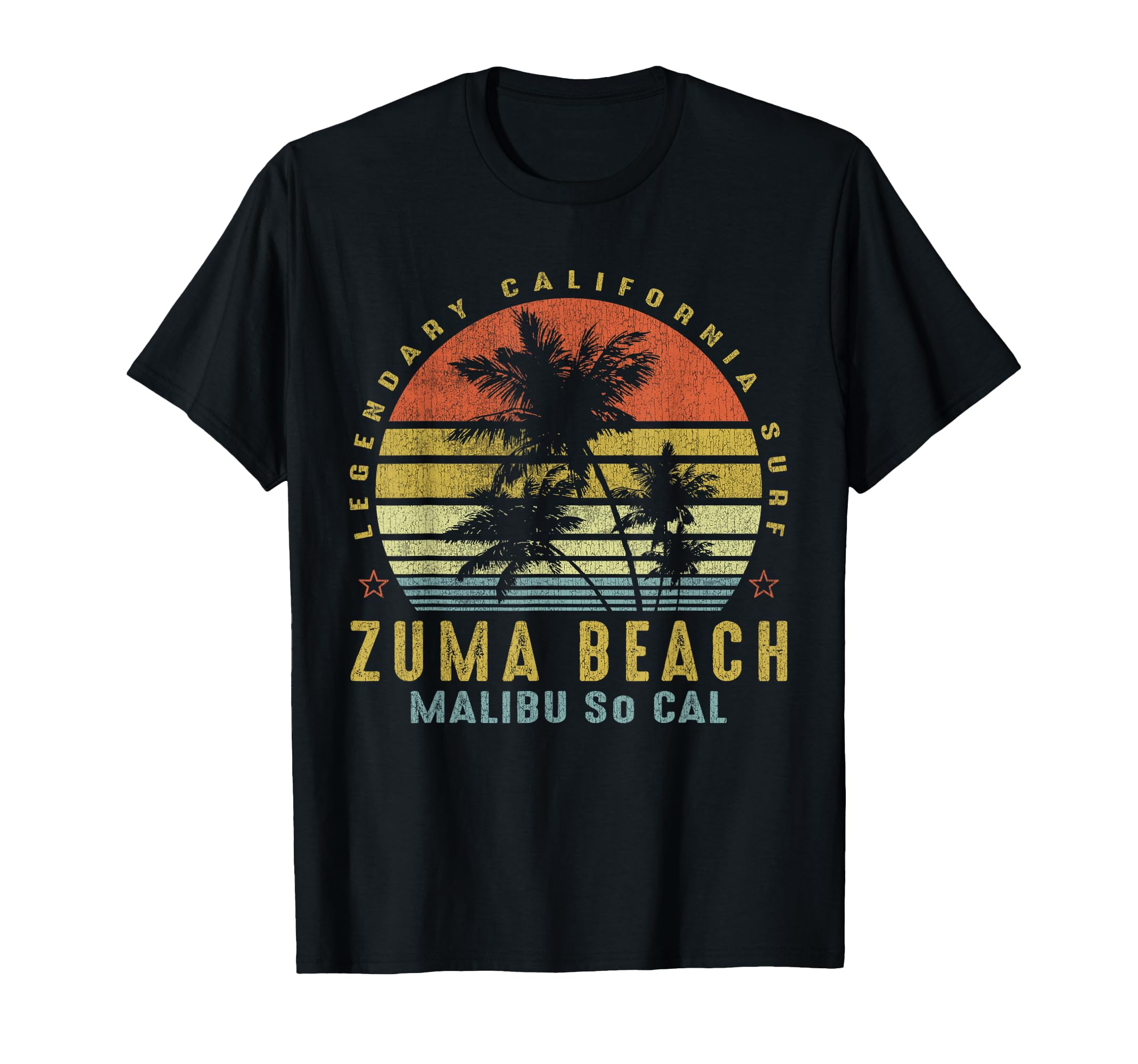 Zuma Beach Malibu So Cal Palm Sunset T-Shirt - Unique Graphic for Adults - T-Shirt, Sweatshirt, Hoodie