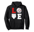 Love Baseball Distressed Hoodie - Unique Graphic for Adults - T-Shirt, Sweatshirt, Hoodie