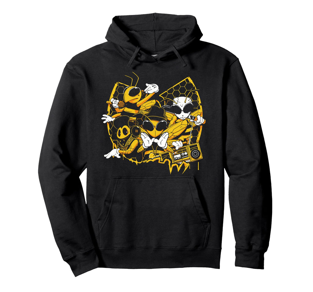 Bees Hip Hop Old School Rap Music Lover Hoodie - Minimalist Print Unisex - T-Shirt, Sweatshirt, Hoodie