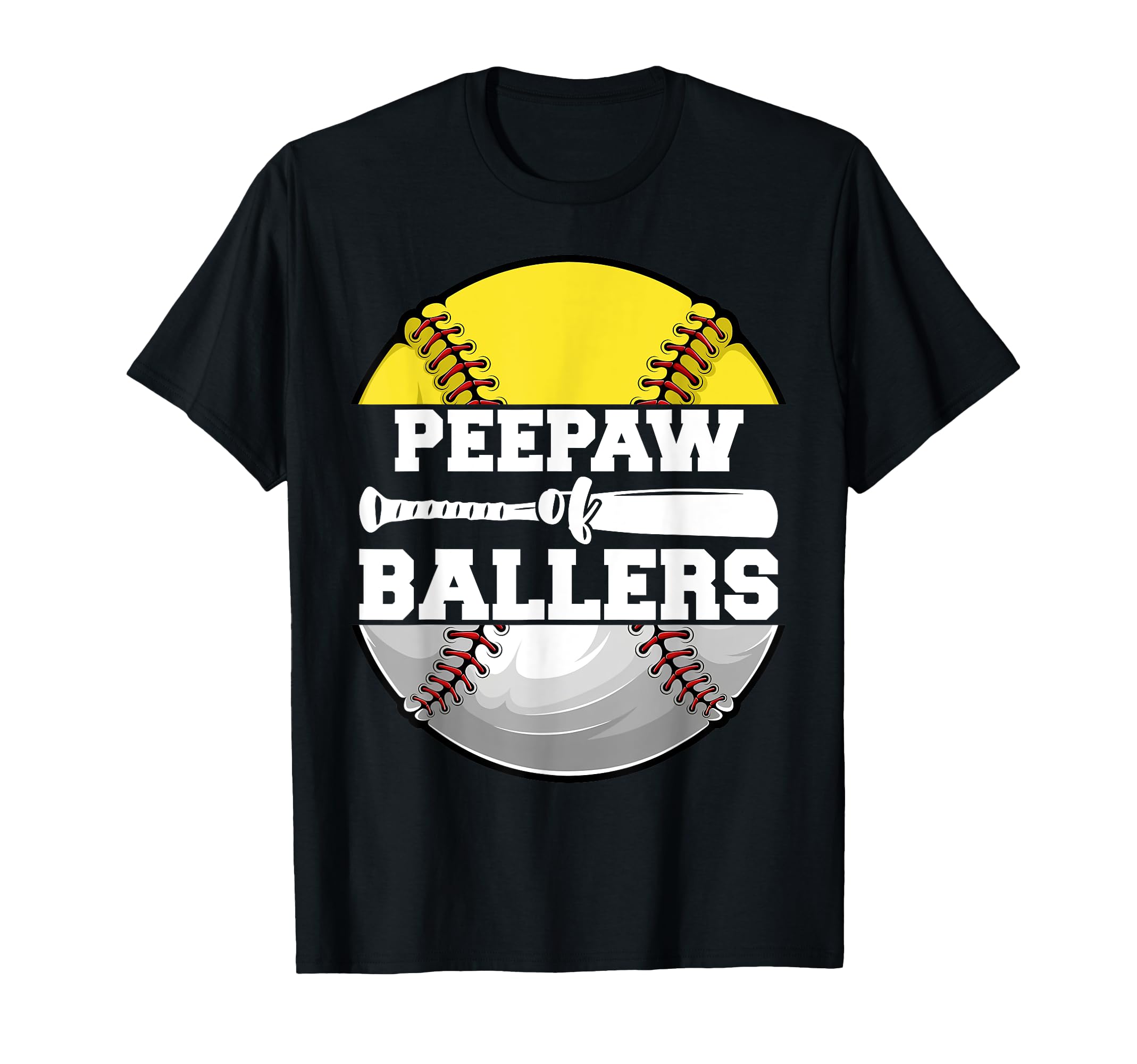 Peepaw Ballers Funny Softball Baseball T-Shirt - Minimalist Print Unisex - T-Shirt, Sweatshirt, Hoodie