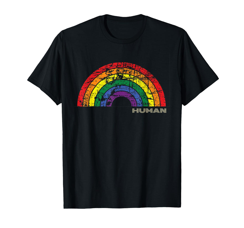 Human Gay Pride Lgbtq Rainbow T-Shirt - Fun Novelty Design Unisex - T-Shirt, Sweatshirt, Hoodie