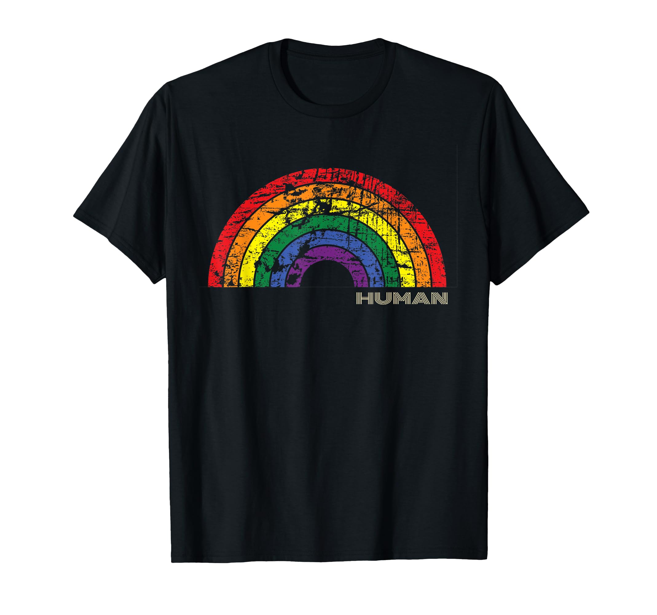 Human Gay Pride Lgbtq Rainbow T-Shirt - Fun Novelty Design Unisex - T-Shirt, Sweatshirt, Hoodie