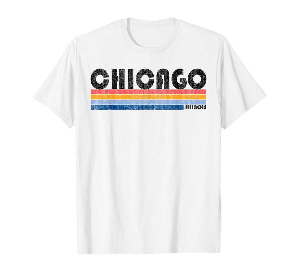 1980S Chicago Illinois T-Shirt - Minimalist Print Unisex - T-Shirt, Sweatshirt, Hoodie