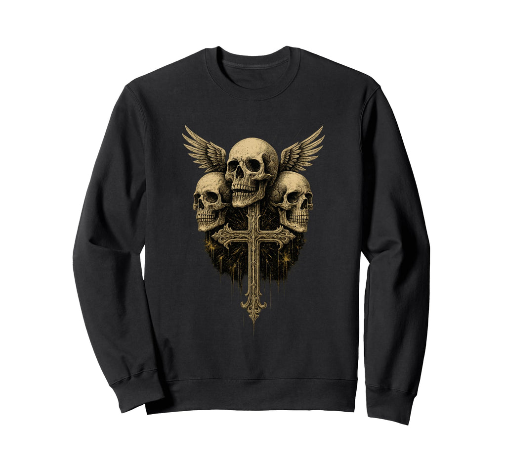 Skull Cross Y2K Goth Alt Grunge Sweatshirt - Fun Novelty Design Unisex - T-Shirt, Sweatshirt, Hoodie