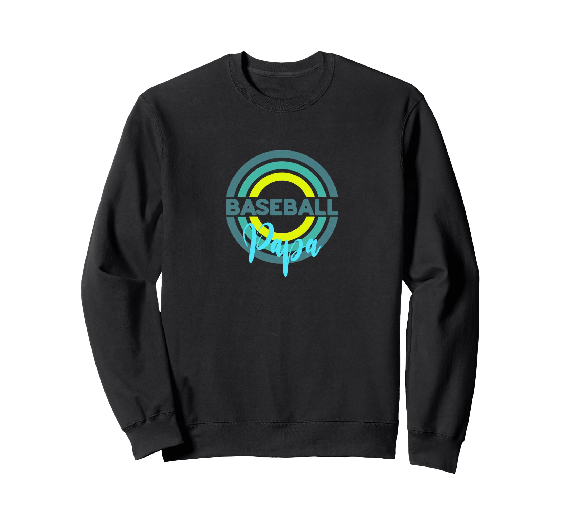 Baseball Papa Modern Baseball Circles Sweatshirt - Unique Graphic Men Women - T-Shirt, Sweatshirt, Hoodie