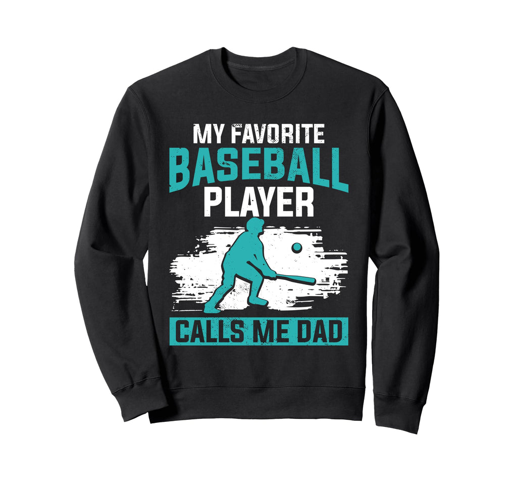 Fathers Day Baseball Dad Parent Sweatshirt - Minimalist Print for Adults - T-Shirt, Sweatshirt, Hoodie