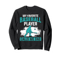 Fathers Day Baseball Dad Parent Sweatshirt - Minimalist Print for Adults - T-Shirt, Sweatshirt, Hoodie