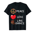 Line Dance Love Peace Cowboy Boots T-Shirt - Aesthetic Graphic Unisex - T-Shirt, Sweatshirt, Hoodie