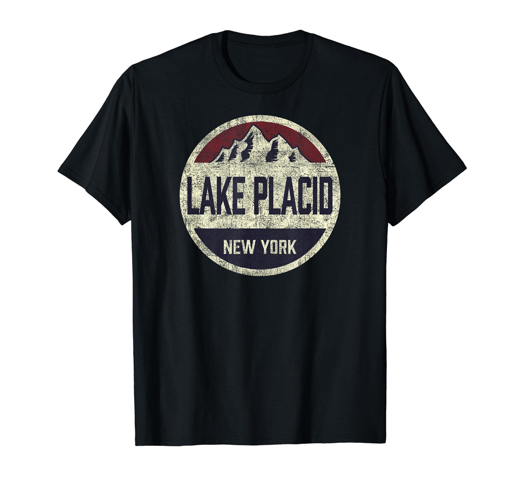 Lake Placid New York Mountain Circle Ski T-Shirt - Trendy Graphic Men Women - T-Shirt, Sweatshirt, Hoodie