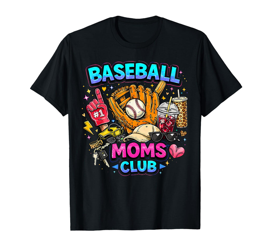 Iced Coffee Baseball Moms Club Game Day T-Shirt - Streetwear Style Unisex - T-Shirt, Sweatshirt, Hoodie