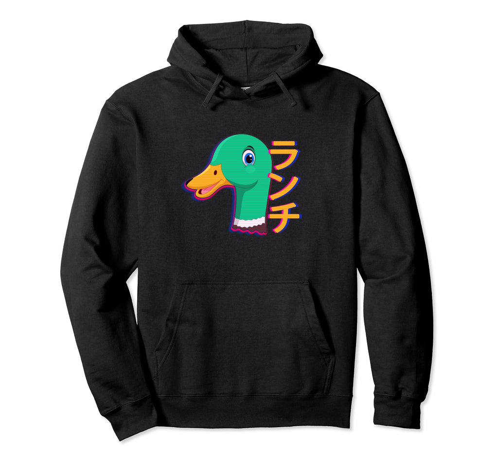 Duck Funny Japanese Vaporwave Aesthetic Hoodie - Novelty Apparel Unisex - T-Shirt, Sweatshirt, Hoodie