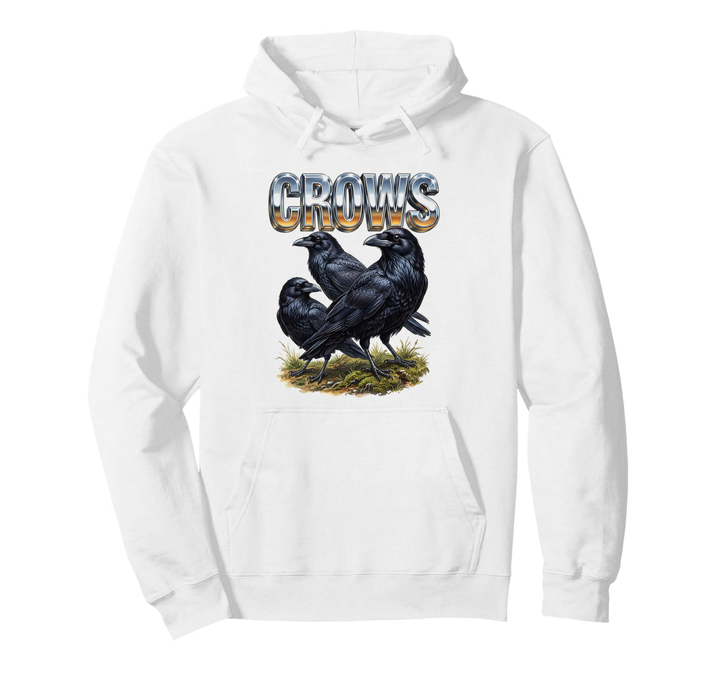 Crows 70S 90S Ravens Crow Birds Hoodie - Fun Novelty Design Men Women - T-Shirt, Sweatshirt, Hoodie