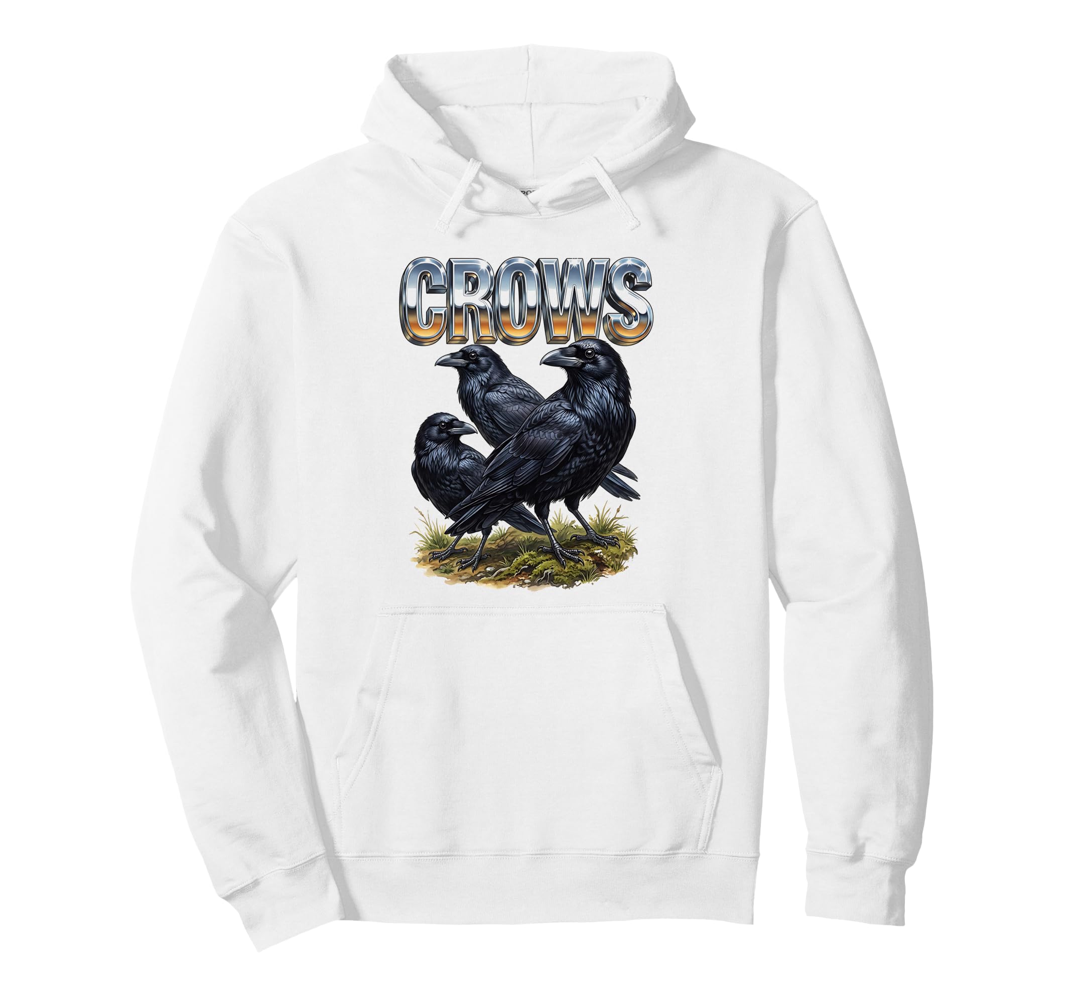 Crows 70S 90S Ravens Crow Birds Hoodie - Fun Novelty Design Men Women - T-Shirt, Sweatshirt, Hoodie
