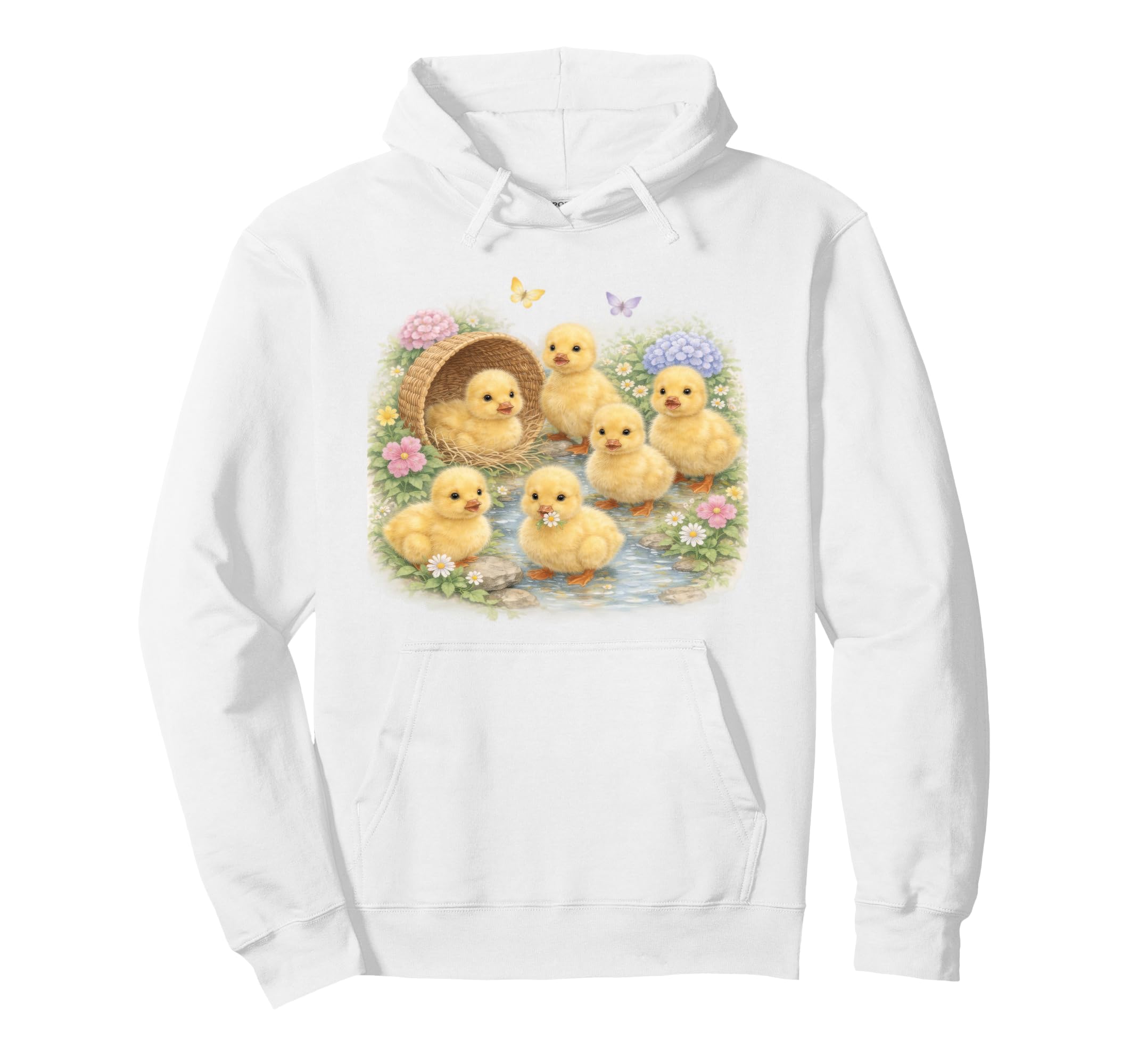 Chicks 90S Spring Boho Floral Garden Hoodie - Streetwear Style Men Women - T-Shirt, Sweatshirt, Hoodie