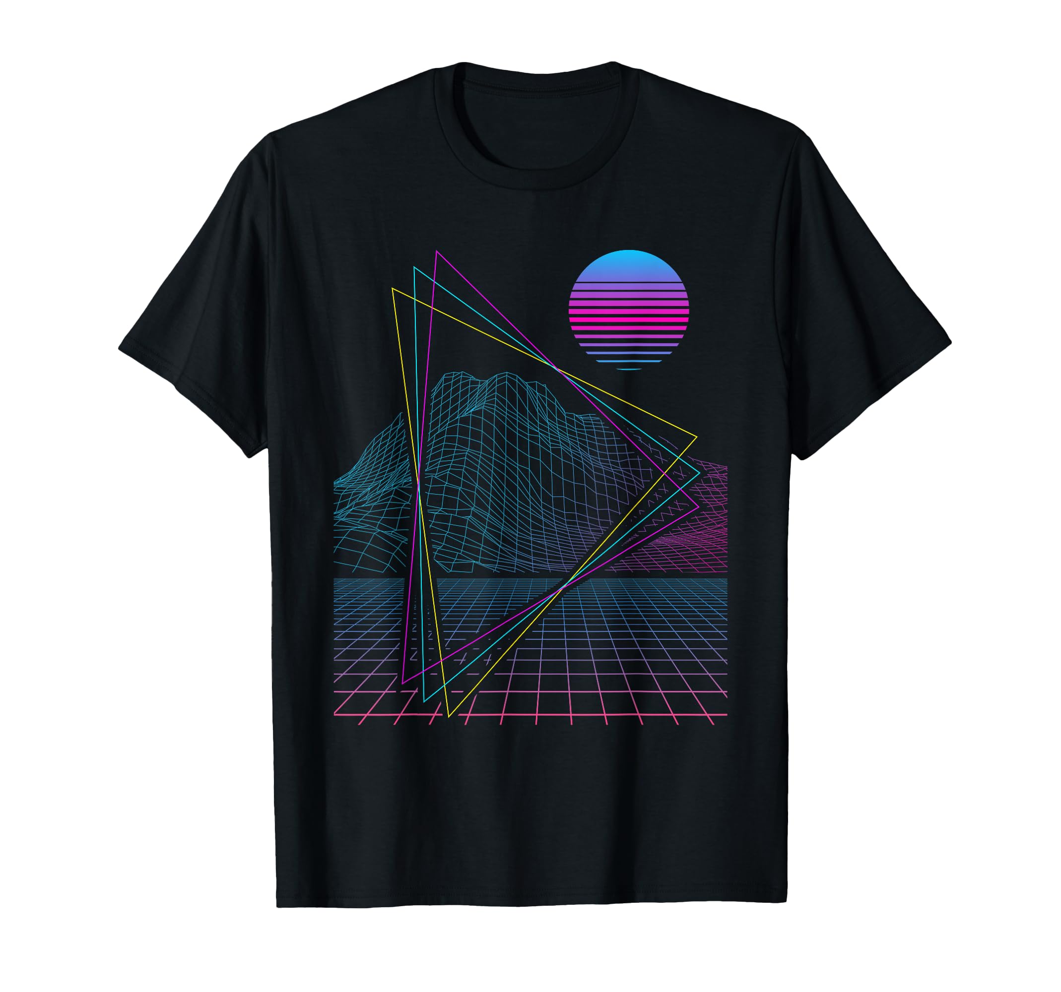 Vaporwave Aesthetic Sunset Retrowave T-Shirt - Custom Art Print Unisex - T-Shirt, Sweatshirt, Hoodie