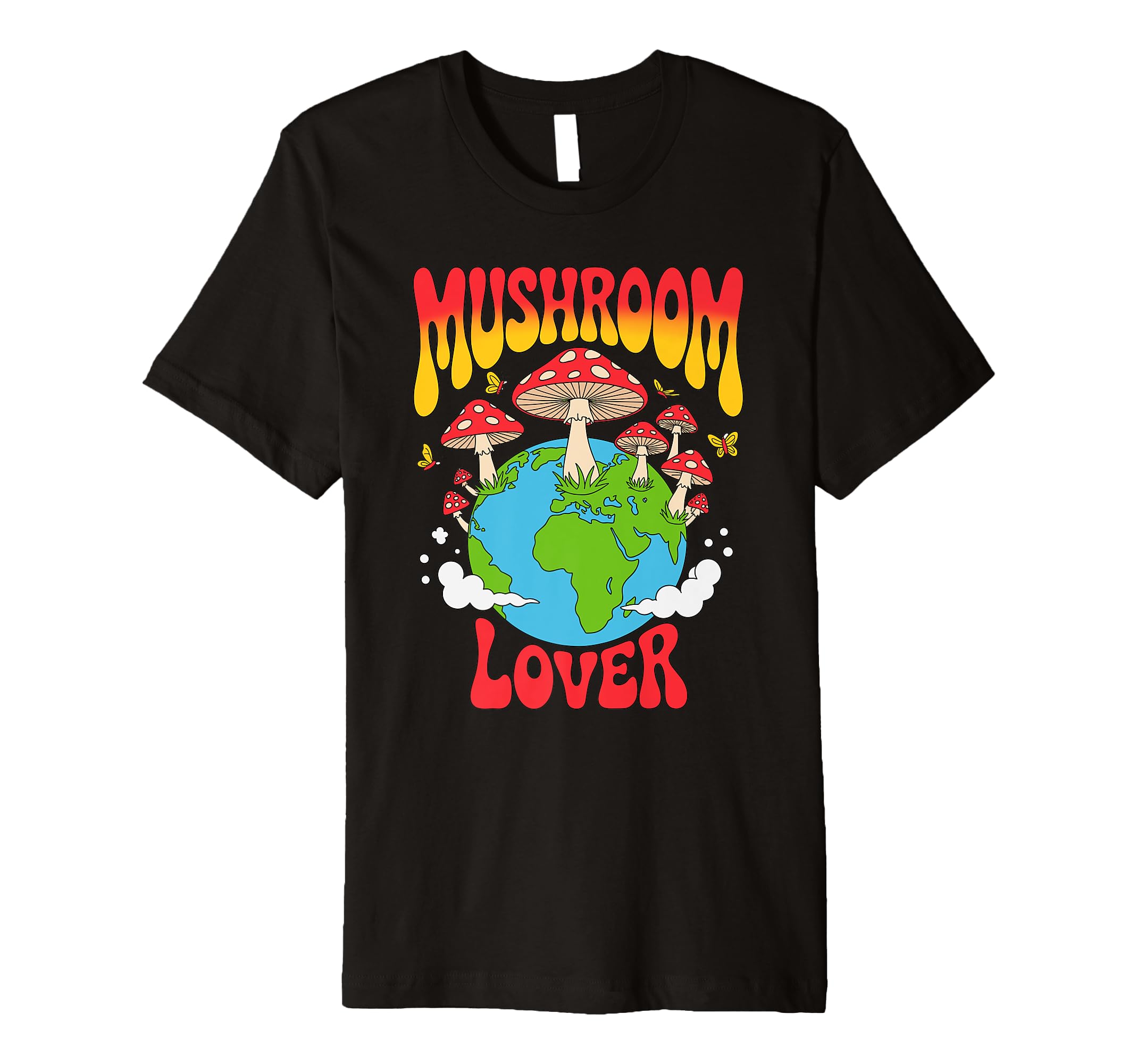 Mushroom Lover Earth Red Toadstools 70S T-Shirt - Unique Graphic for Adults - T-Shirt, Sweatshirt, Hoodie