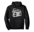 Boombox Line Art R B Hip Hop Music Hoodie - Streetwear Style Men Women - T-Shirt, Sweatshirt, Hoodie