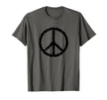 Distressed Peace Sign Trendy Hippy T-Shirt - Fun Novelty Design Unisex - T-Shirt, Sweatshirt, Hoodie