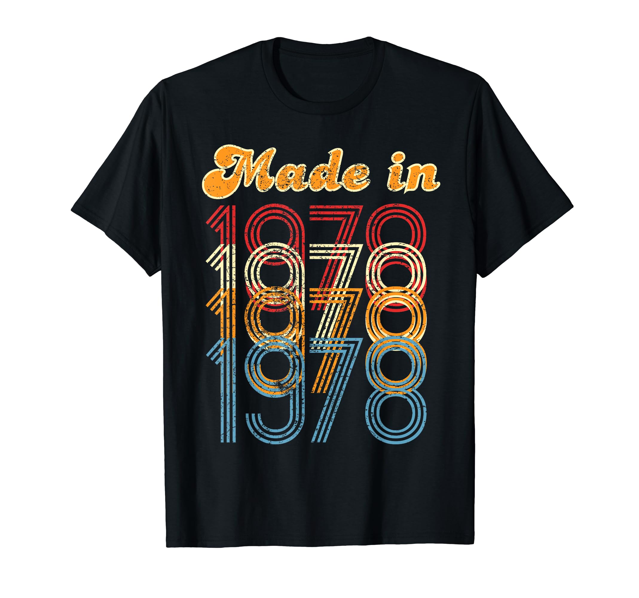 Made 1978 Distressed Gift T-Shirt - Minimalist Print Men Women - T-Shirt, Sweatshirt, Hoodie