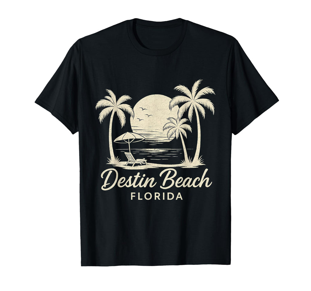 Destin Beach Florida Fl Beach Sunset T-Shirt - Trendy Graphic for Adults - T-Shirt, Sweatshirt, Hoodie