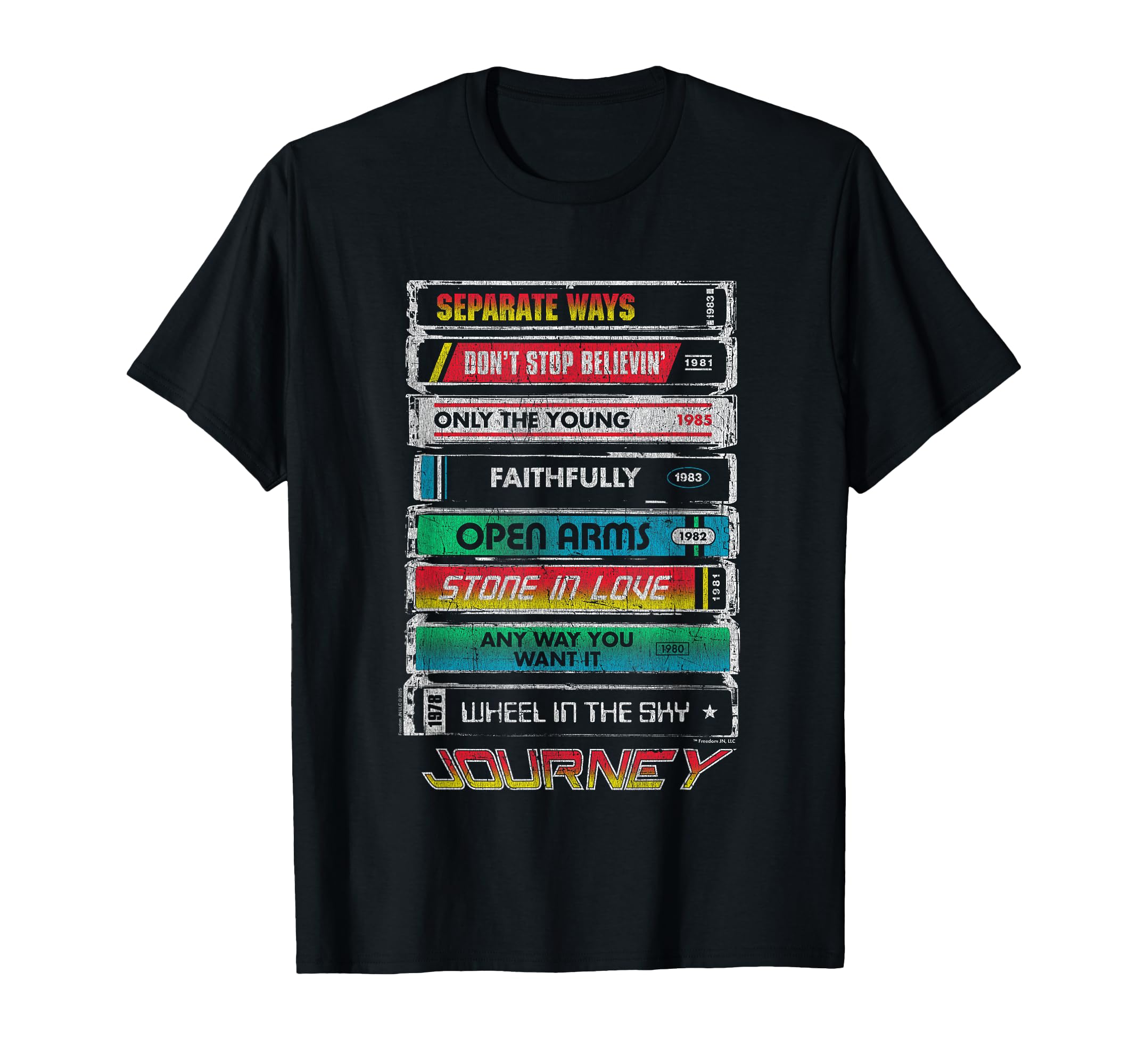 Journey Iconic Tape Deck Hits Chest T-Shirt - Minimalist Print Men Women - T-Shirt, Sweatshirt, Hoodie