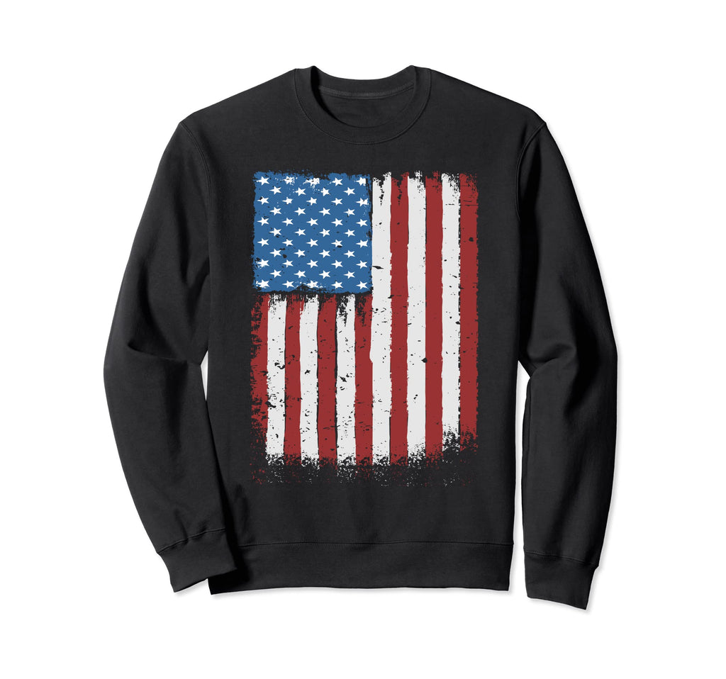 Distressed Usa Flag Sweatshirt - Graphic Print for Adults - T-Shirt, Sweatshirt, Hoodie