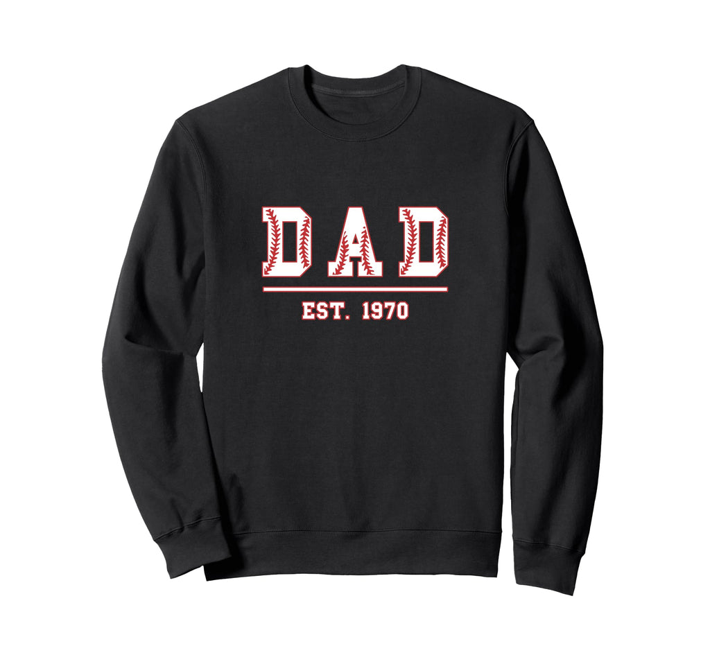 Dad Est 1970 Funny Sports Year Sweatshirt - Minimalist Print Unisex - T-Shirt, Sweatshirt, Hoodie