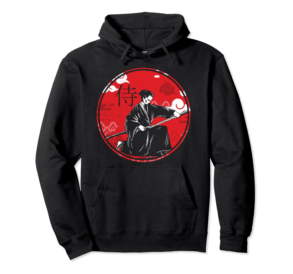 Samurai Warrior Japan Fans Japanese Hoodie - Fun Novelty Design for Adults - T-Shirt, Sweatshirt, Hoodie