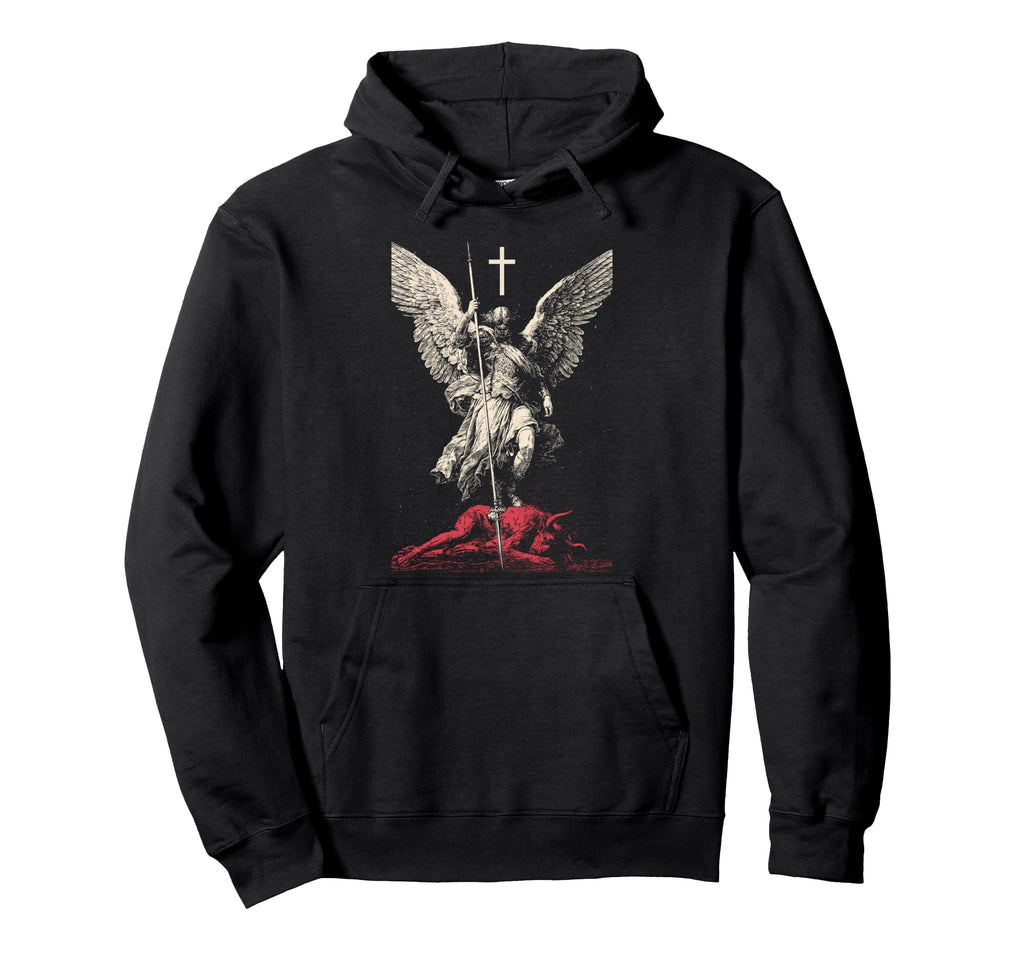 Saint Michael Archangel Urban Streetwear Hoodie - Aesthetic Graphic Unisex - T-Shirt, Sweatshirt, Hoodie