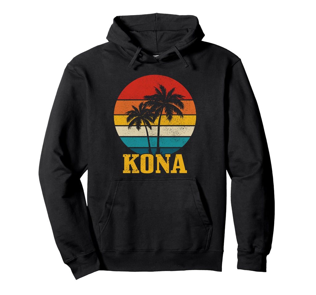 Kona Hawaii Palm Trees Surfer Hawaii Hoodie - Fun Novelty Design Unisex - T-Shirt, Sweatshirt, Hoodie
