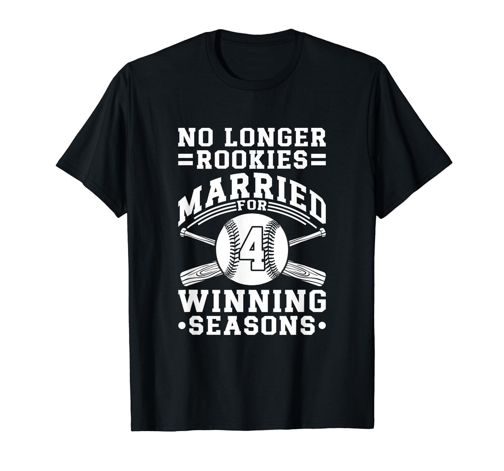 4Th Wedding Anniversary Baseball T-Shirt - Custom Art Print Men Women - T-Shirt, Sweatshirt, Hoodie