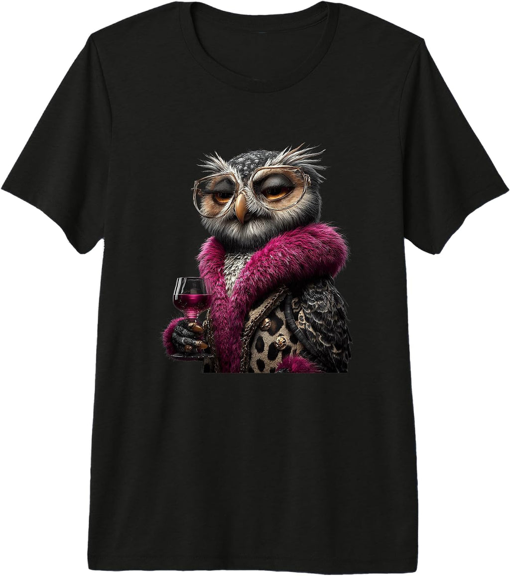 Cute Nocturnal Animal Lover Glam Portrait Graphics - Adult & Kids T-Shirts, Sweatshirts & Hoodies apparel design preview 1