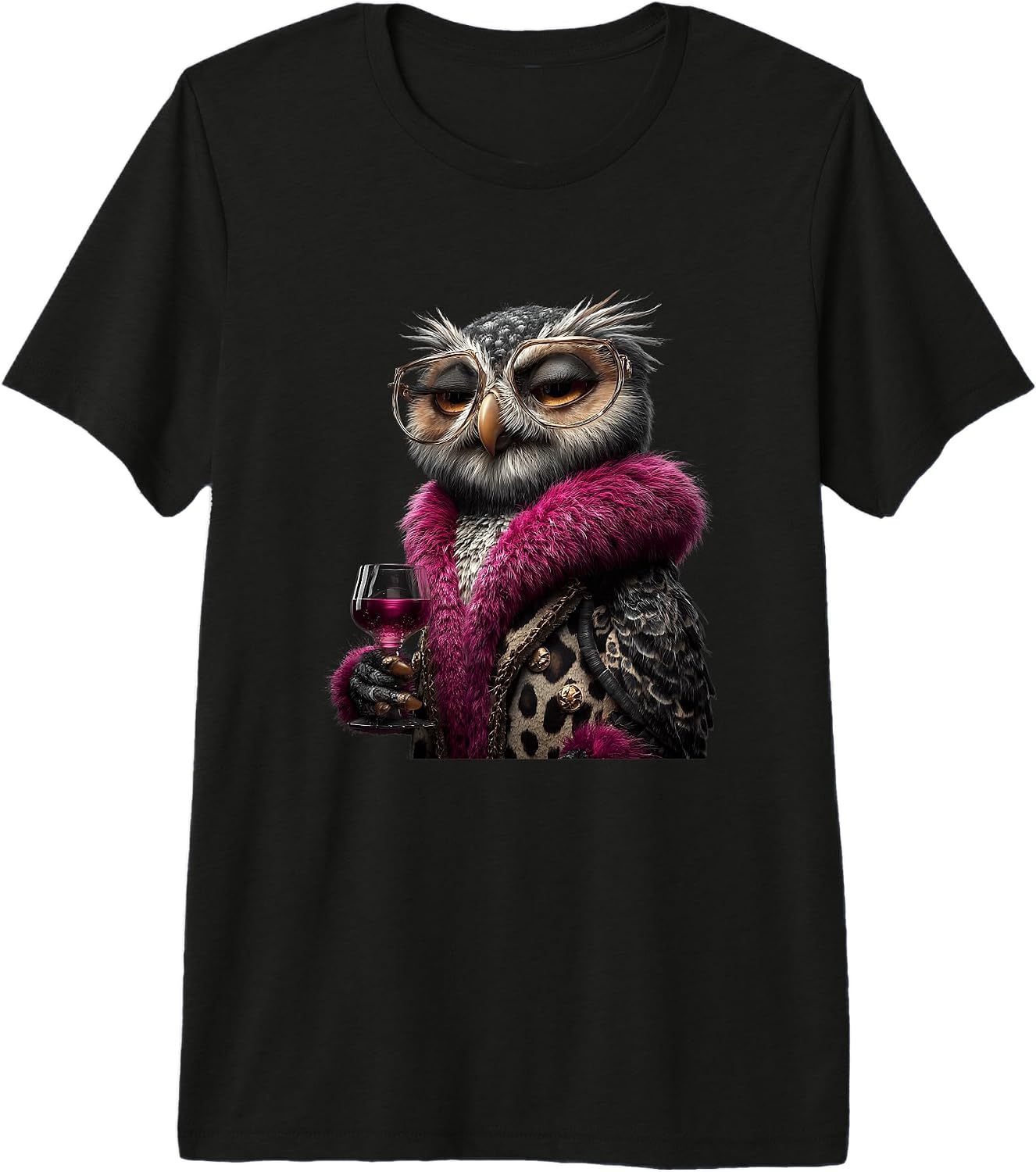Cute Nocturnal Animal Lover Glam Portrait Graphics - Adult & Kids T-Shirts, Sweatshirts & Hoodies apparel design preview 1