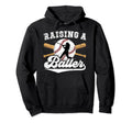 Raising Baller Baseball Dad Baseball Hoodie - Trendy Graphic for Adults - T-Shirt, Sweatshirt, Hoodie