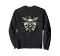 Y2K Grunge Goth Aesthetic Skull Sweatshirt - Minimalist Print for Adults - T-Shirt, Sweatshirt, Hoodie